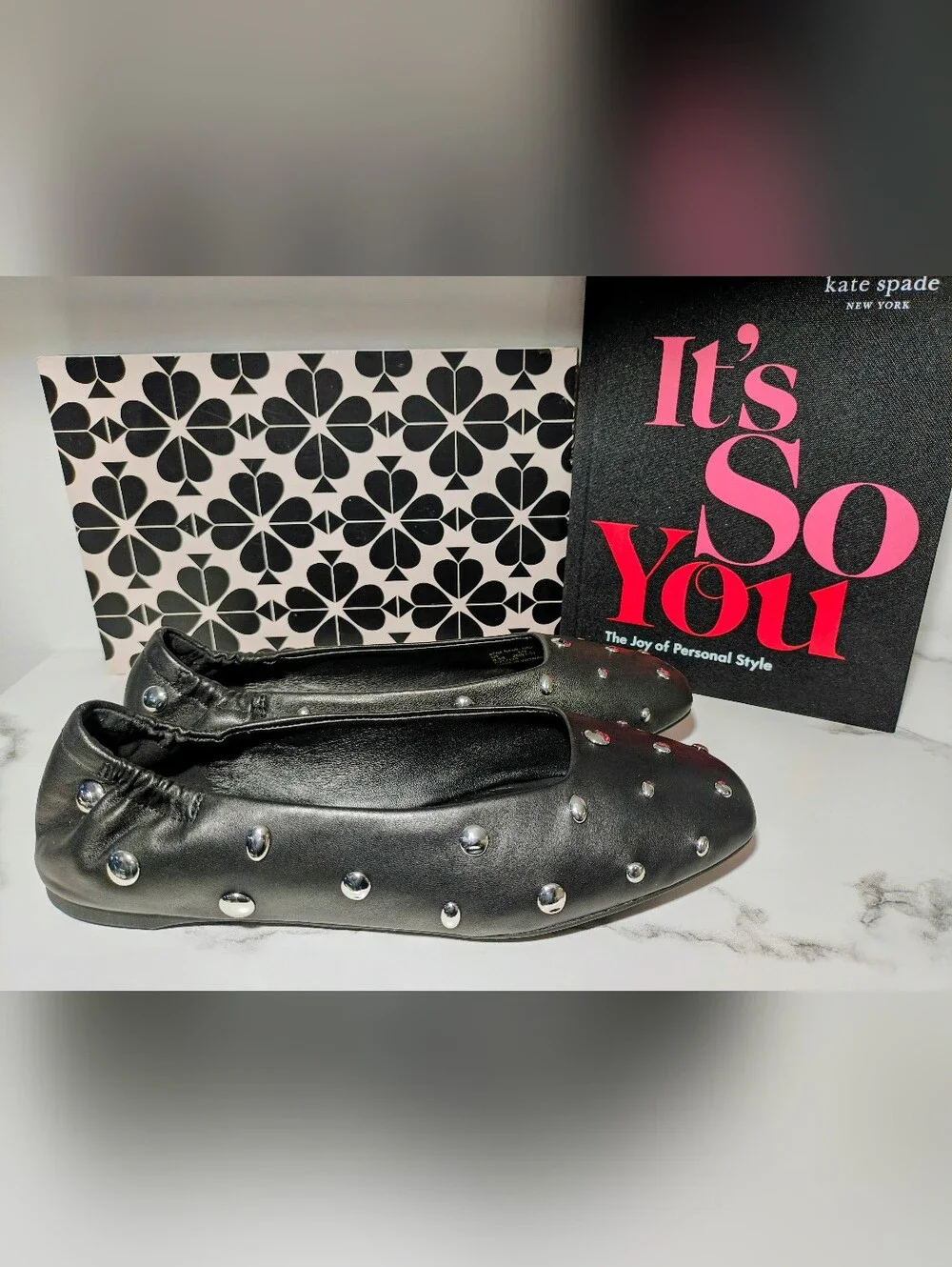kate spade New York Black Studded Ballet Flats - BRAND NEW!